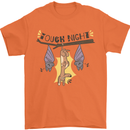 Tough Night Funny Dog Bat Hangover Alcohol Beer Mens T-Shirt 100% Cotton Orange