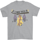 Tough Night Funny Dog Bat Hangover Alcohol Beer Mens T-Shirt 100% Cotton Sports Grey