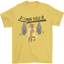 Tough Night Funny Dog Bat Hangover Alcohol Beer Mens T-Shirt 100% Cotton Yellow