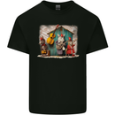 Town Musicians of Bremen Guitar Folk Mens Cotton T-Shirt Tee Top Black