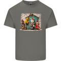 Town Musicians of Bremen Guitar Folk Mens Cotton T-Shirt Tee Top Charcoal