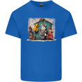 Town Musicians of Bremen Guitar Folk Mens Cotton T-Shirt Tee Top Royal Blue