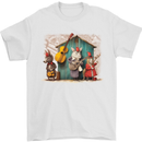 Town Musicians of Bremen Guitar Folk Mens T-Shirt 100% Cotton White