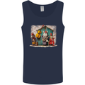 Town Musicians of Bremen Guitar Folk Mens Vest Tank Top Navy Blue