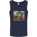 Town Musicians of Bremen Guitar Folk Mens Vest Tank Top Navy Blue