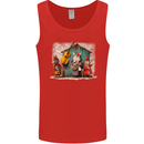 Town Musicians of Bremen Guitar Folk Mens Vest Tank Top Red