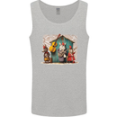 Town Musicians of Bremen Guitar Folk Mens Vest Tank Top Sports Grey