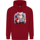 Traditional Santa Christmas Design Xmas Childrens Kids Hoodie Red