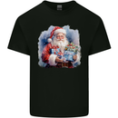 Traditional Santa Christmas Design Xmas Kids T-Shirt Childrens Black