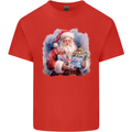Traditional Santa Christmas Design Xmas Kids T-Shirt Childrens Red