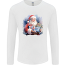 Traditional Santa Christmas Design Xmas Mens Long Sleeve T-Shirt White