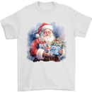 Traditional Santa Christmas Design Xmas Mens T-Shirt 100% Cotton White