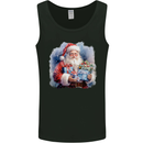 Traditional Santa Christmas Design Xmas Mens Vest Tank Top Black
