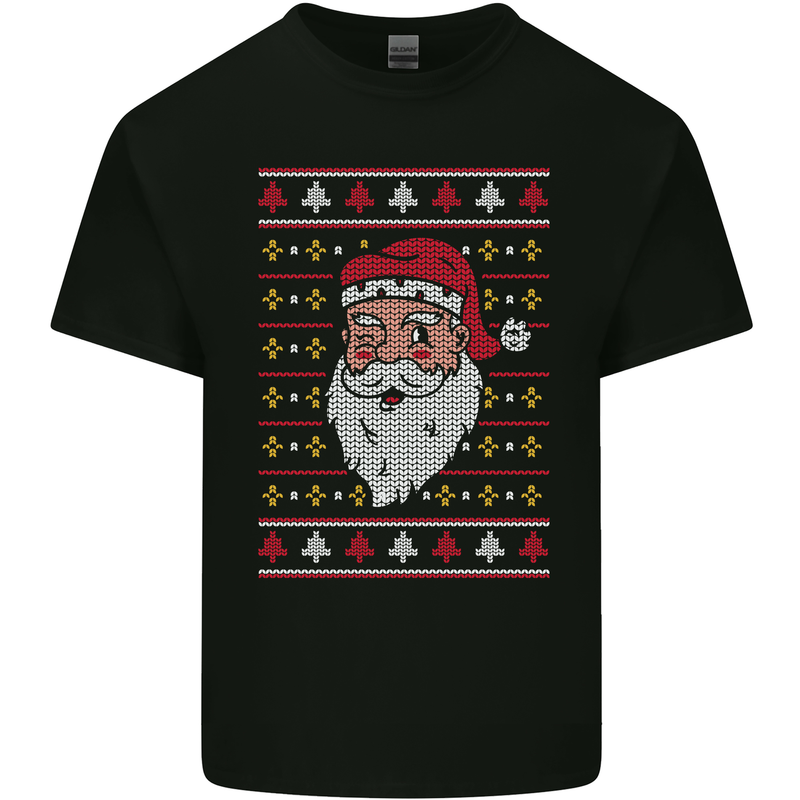 Traditional Santa Claus Christmas Xmas Kids T-Shirt Childrens Black