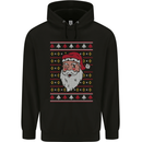 Traditional Santa Claus Christmas Xmas Mens 80% Cotton Hoodie Black