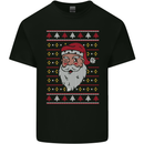 Traditional Santa Claus Christmas Xmas Mens Cotton T-Shirt Tee Top Black