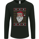 Traditional Santa Claus Christmas Xmas Mens Long Sleeve T-Shirt Black