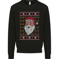 Traditional Santa Claus Christmas Xmas Mens Sweatshirt Jumper Black