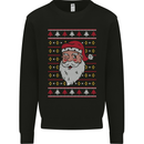 Traditional Santa Claus Christmas Xmas Mens Sweatshirt Jumper Black