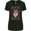 Traditional Santa Claus Christmas Xmas Womens Wider Cut T-Shirt Black