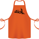 Trains Locomotive Steam Engine Trainspotting Cotton Apron 100% Organic Orange