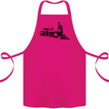 Trains Locomotive Steam Engine Trainspotting Cotton Apron 100% Organic Pink