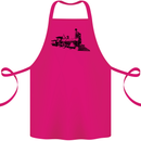 Trains Locomotive Steam Engine Trainspotting Cotton Apron 100% Organic Pink