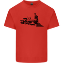 Trains Locomotive Steam Engine Trainspotting Kids T-Shirt Childrens Red