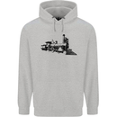 Trains Locomotive Steam Engine Trainspotting Mens 80% Cotton Hoodie Sports Grey
