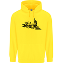 Trains Locomotive Steam Engine Trainspotting Mens 80% Cotton Hoodie Yellow