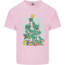 Tree Rex Funny Christmas T-Rex Dinosaur Kids T-Shirt Childrens Light Pink