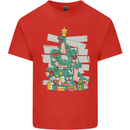 Tree Rex Funny Christmas T-Rex Dinosaur Kids T-Shirt Childrens Red