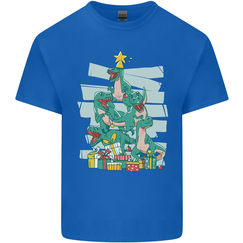 Tree Rex Funny Christmas T-Rex Dinosaur Kids T-Shirt Childrens Royal Blue