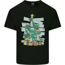 Tree Rex Funny Christmas T-Rex Dinosaur Mens Cotton T-Shirt Tee Top Black