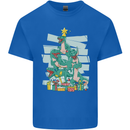Tree Rex Funny Christmas T-Rex Dinosaur Mens Cotton T-Shirt Tee Top Royal Blue