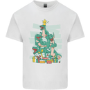 Tree Rex Funny Christmas T-Rex Dinosaur Mens Cotton T-Shirt Tee Top White