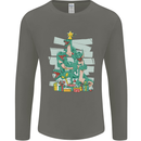 Tree Rex Funny Christmas T-Rex Dinosaur Mens Long Sleeve T-Shirt Charcoal