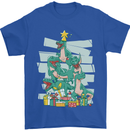 Tree Rex Funny Christmas T-Rex Dinosaur Mens T-Shirt 100% Cotton Royal Blue
