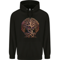 Tree Skull Childrens Kids Hoodie Black