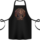 Tree Skull Cotton Apron 100% Organic Black