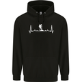 Trekking ECG Walking Rambling Hiking Pulse Childrens Kids Hoodie Black