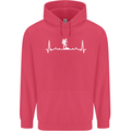Trekking ECG Walking Rambling Hiking Pulse Childrens Kids Hoodie Heliconia