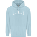 Trekking ECG Walking Rambling Hiking Pulse Childrens Kids Hoodie Light Blue