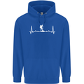 Trekking ECG Walking Rambling Hiking Pulse Childrens Kids Hoodie Royal Blue