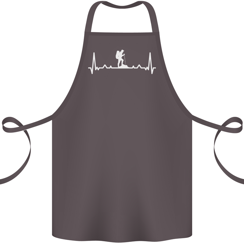 Trekking ECG Walking Rambling Hiking Pulse Cotton Apron 100% Organic Dark Grey