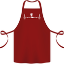 Trekking ECG Walking Rambling Hiking Pulse Cotton Apron 100% Organic Maroon