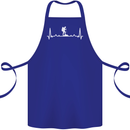 Trekking ECG Walking Rambling Hiking Pulse Cotton Apron 100% Organic Royal Blue