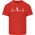 Trekking ECG Walking Rambling Hiking Pulse Kids T-Shirt Childrens Red