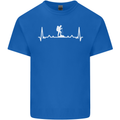 Trekking ECG Walking Rambling Hiking Pulse Kids T-Shirt Childrens Royal Blue