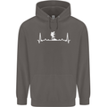 Trekking ECG Walking Rambling Hiking Pulse Mens 80% Cotton Hoodie Charcoal